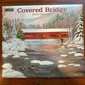 Lang Covered Bridges 2023 12”x14” calendar featuring art of Susan Knowles Jordan